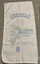 VTG American Beauty Flour Bag Standard Tilton Milling Co. As Seen (Read)