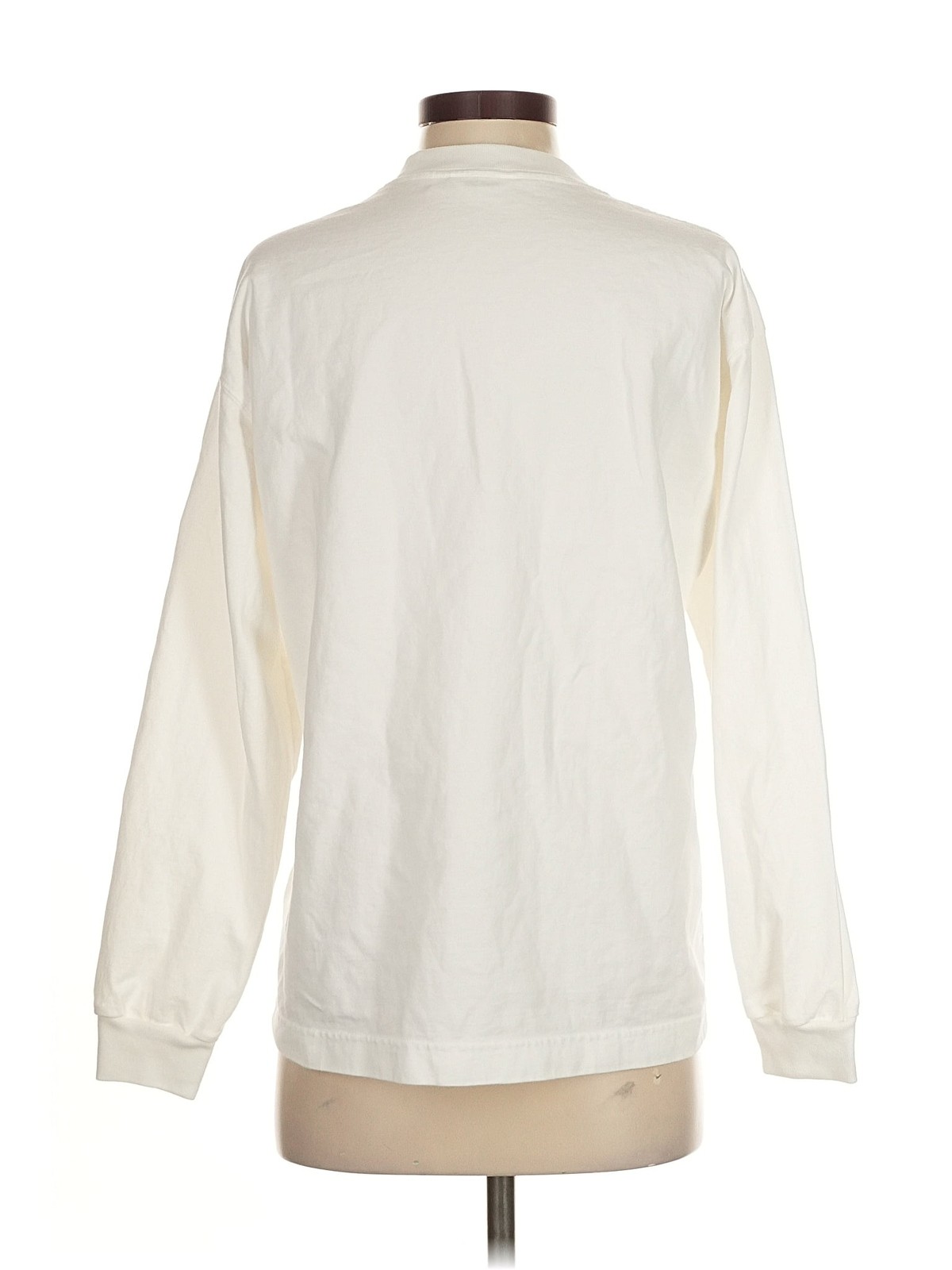 Uniqlo U Women Ivory Long Sleeve T-Shirt XS thumbnail 2