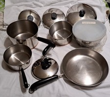 Vintage 14Pc Revere Ware Set Copper Bottom Pots Pans New Sealed Mixing Bowls
