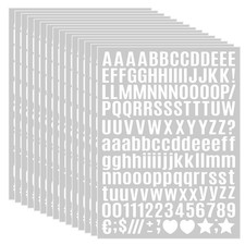 3040Pcs 20 Sheets Small Letter Number Stickers, 1/2inch Self-Adhesive Vinyl W...