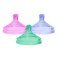 Boon Nursh Platinum Food-Safe Silicone Baby Bottle Nipples - Fast Flow - Baby