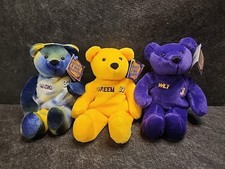 Salvino's B-Ball Bammers LA Lakers MAGIC KAREEM WILT 3 Beanie Bear Lot