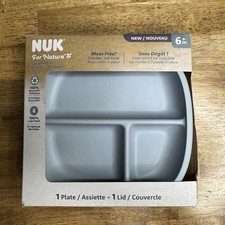 NUK Suction Plate 1 plates 1 lid 6 months Suction bottom Made in USA