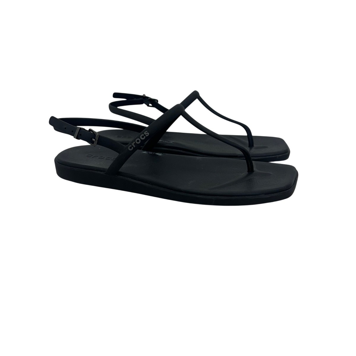 Crocs Black Flip Flops, Size 10, Good preowned condition Crocs flip flops Size 10 womens Black Gently used... | Depop main image 4