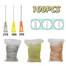 100pcs/Pack Dental Endo Irrigation Needle Syringe Tips Disposable 25G/27G/30G
