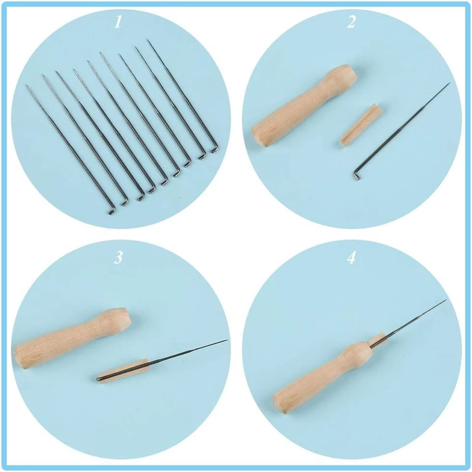 Needle Felting Kit, 24 Colors Wool Roving (5g/Color), Complete Needle Felting - Image 4 of 4