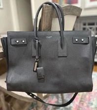 Saint Laurent Leather Sac De Jour Large In Grained Leather Black G2U