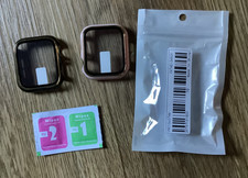 Lot of 2 snap on Apple watch case protectors - Black and Pink