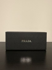 PRADA Milano Square Sunglasses Black Plastic Frame Tinted Lenses with Case  Box