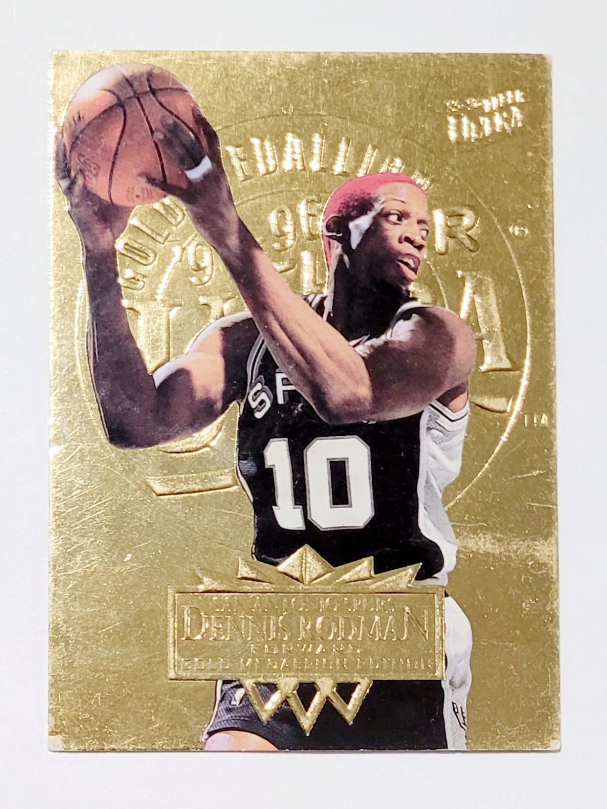 1995-96 Fleer Ultra Dennis Rodman Gold Medallion Edition #168 Chicago Bulls