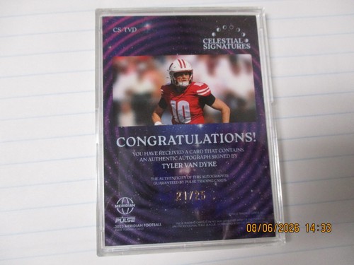 TYLER VAN DYKE 2025 PULSE MERIDIAN CELESTIAL SIGNATURES PURPLE # CS-TVD 21/25 SP - Picture 2 of 2