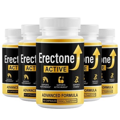 (5 Pack) Erectone+ Active for Men, Erectone Plus Active Male Enhancement Support