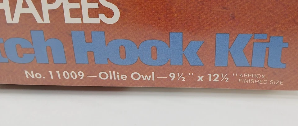 Vintage 1980 MH Shapees OLLIE OWL Latch Hook Kit Wall-Hanging Rug Pillow NEW! - Image 4 of 4
