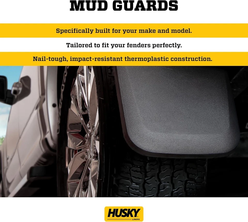 Husky Truck Front Mud Flaps Splash Guards for 2015-22 Chevy Colorado/GMC Canyon Foto 4 de 4