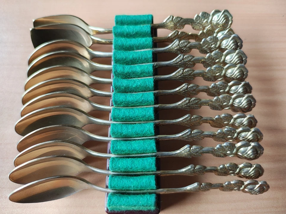 Kaffeebesteck vergoldet, Hildesheimer Rose, 26-teilig - Bild 2 von 4