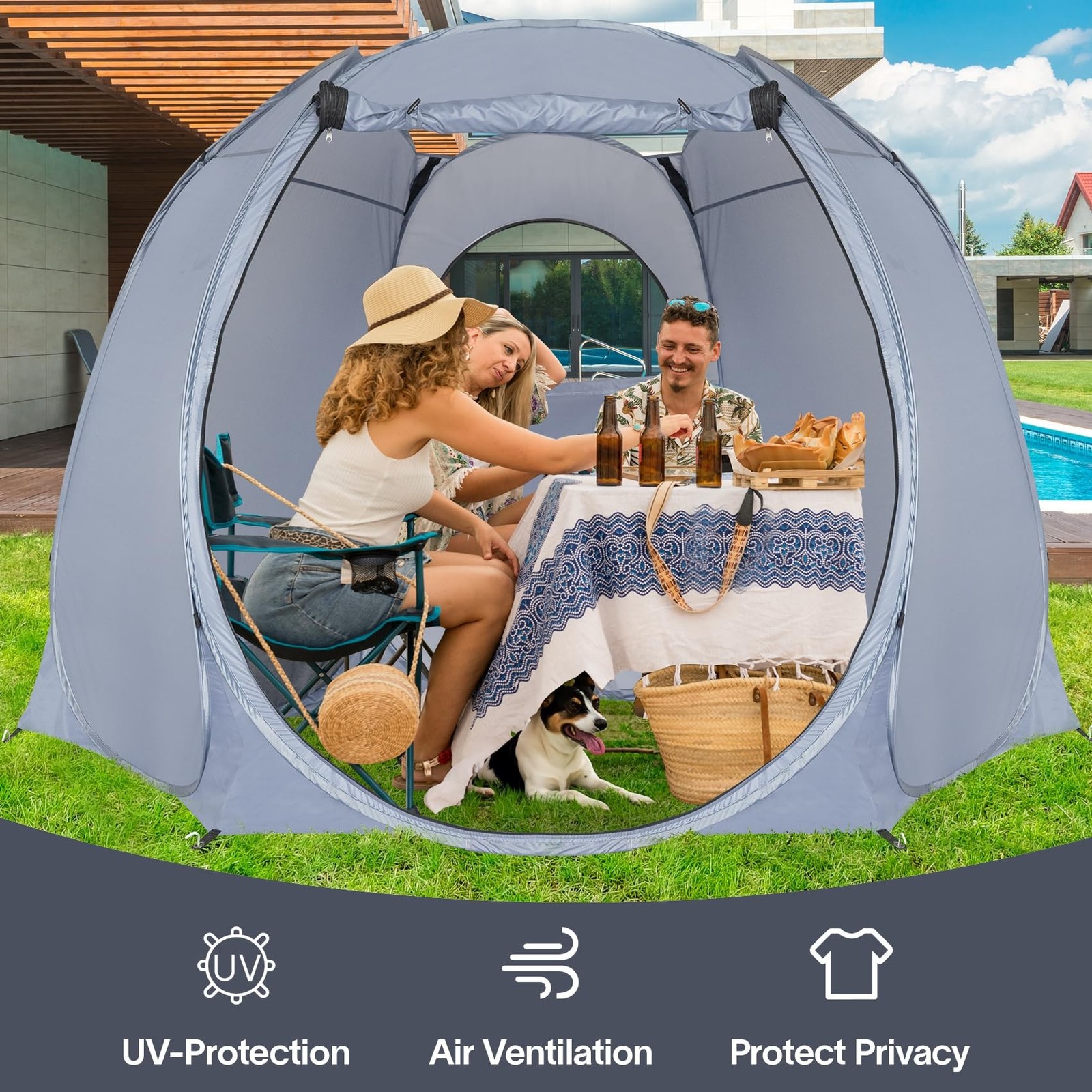 Alvantor Pop Up Screen Tent House Room Instant Outdoor Camping Canopy Sun She...
