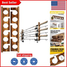 Elegant Fishing Rod Rack, Wall/Ceiling Mounted - Space-Saving Storage for 6