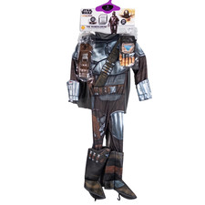 Rubies Kids Star Wars The Mandalorian Costume Size 4-6 Silver Beskar Deluxe M10