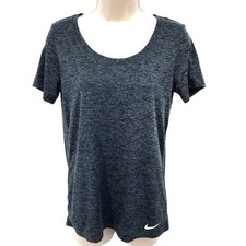 Nike Womens Dri-Fit Heather Gray Short Sleeve Performance T-Shirt Size S