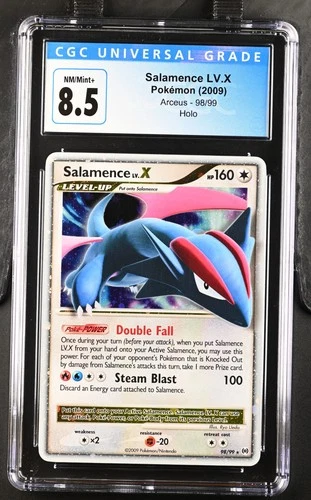 CGC 8.5 NM/MINT+ SALAMENCE LV.X 98 HOLO ARCEUS POKEMON 054