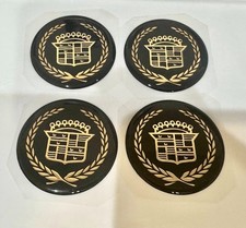 4 New Cadillac Wire Wheel Gold Emblems 2 14 Brand New Charcoal Grey