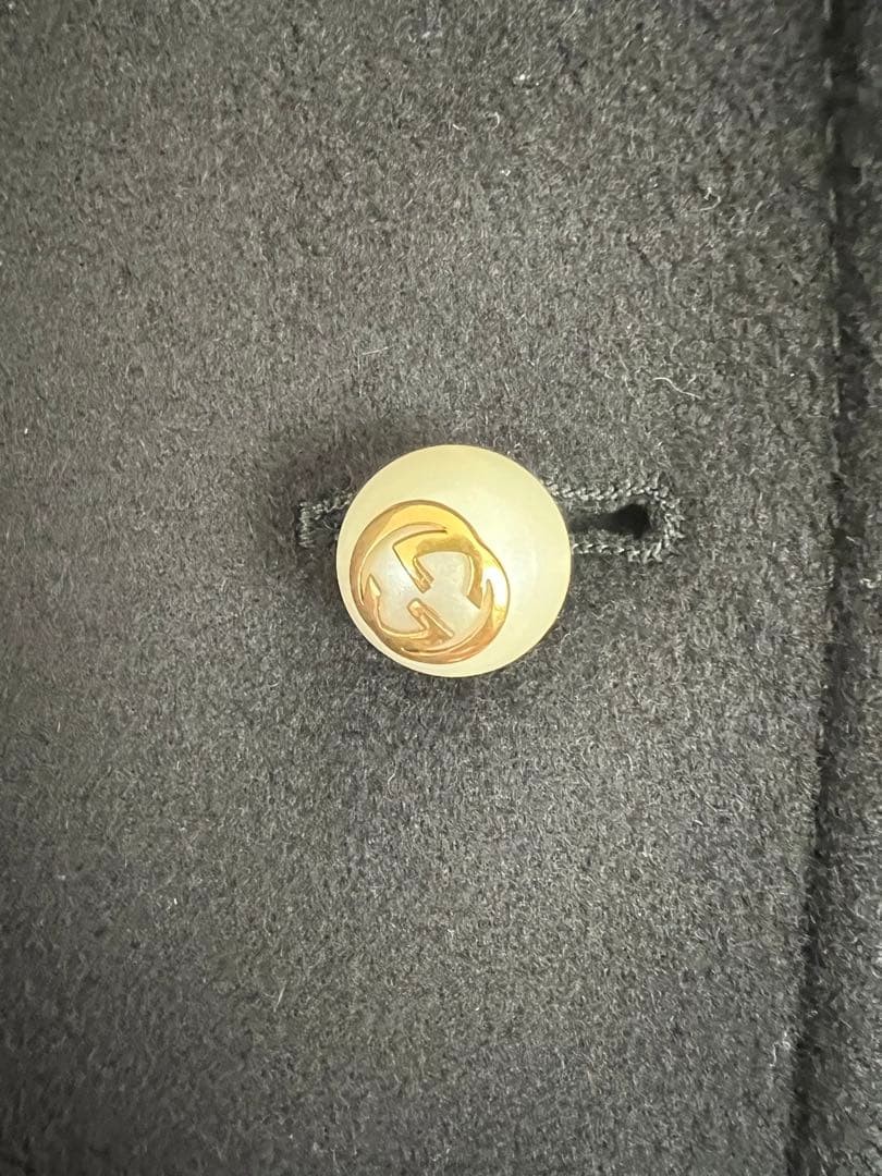 USED GUCCI WOOL INTERLOCKING PEARL BUTTON LONG CO… - image 5