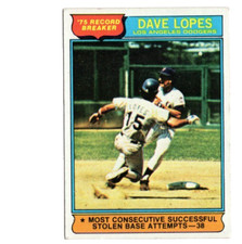 1976 Topps Record Breakers #4 DAVE LOPES Los Angeles Dodgers
