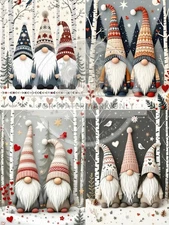 Nordic Gnomes #817 | A4 Rice Paper | Paper for Decoupage | Decoupage Central