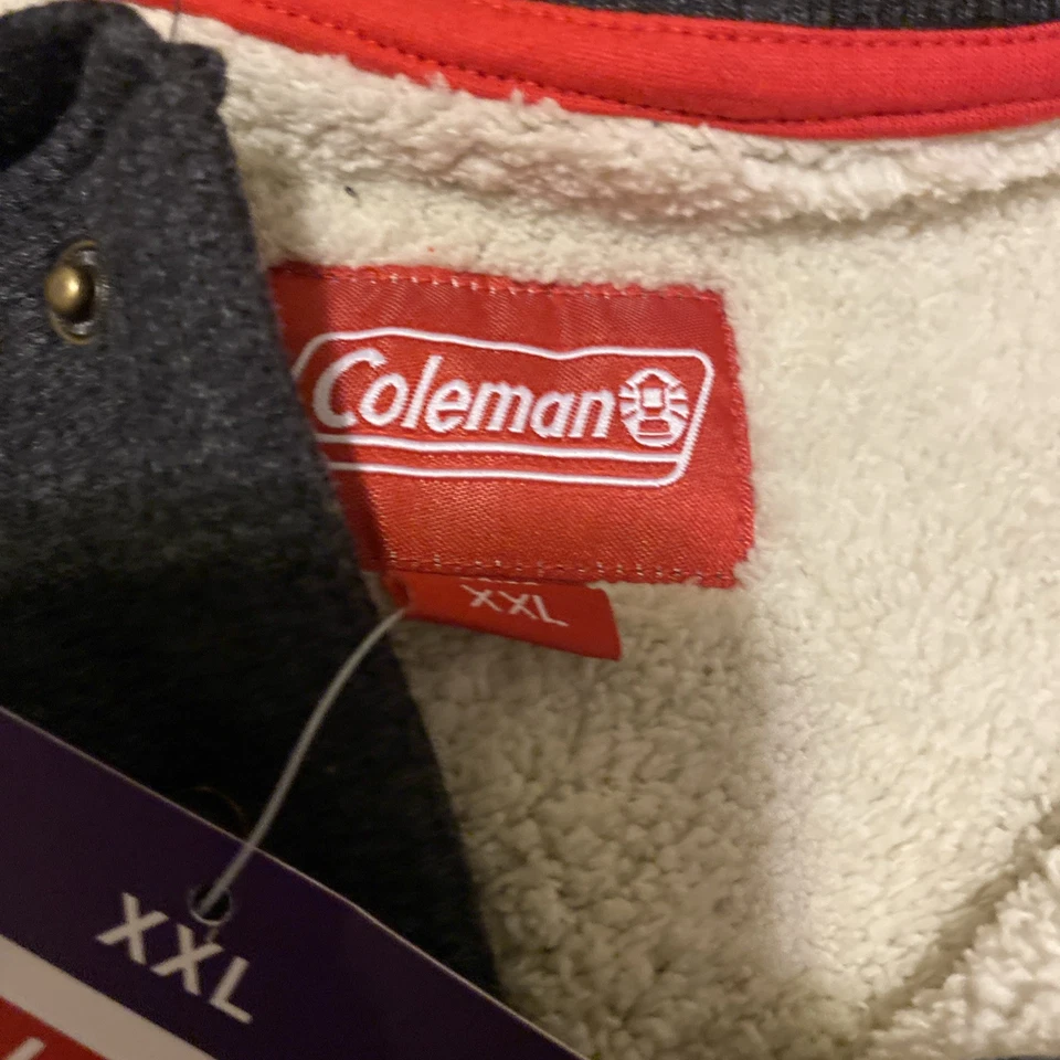 NUEVO CON ETIQUETAS Coleman Bonded Waffle Cierre a Presión Sherpa Vellón Forrado Camisa Pullover Hombres XXL Foto 4 de 4
