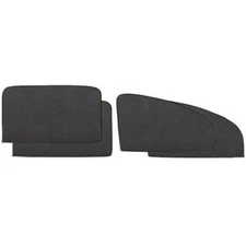 4Pcs Magnetic Car Side Window Sun Shade Black Mesh Curtain Curved/Square Cover