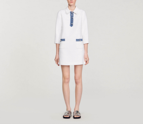 Sandro Paris Women's Dress Size 34 FR / XS Collared SFPRO03498 RRP: 325 Eur