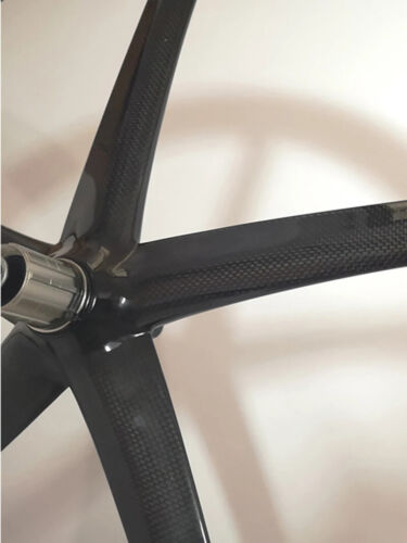 700C Full Carbon Racing Track Road Bicycle Wheelset Clincher/Tubular Five Spoke - Picture 13 of 23