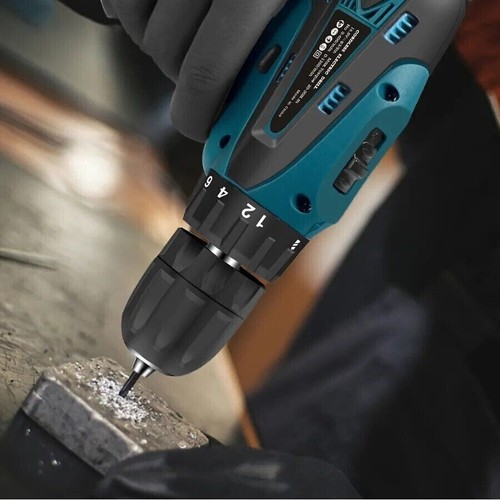 TRAPANO AVVITATORE DOPPIA BATTERIA A LITIO 48V CON VALIGETTA E 24 ACCESSORI - Foto 4 di 6