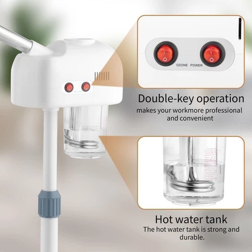 2in1Facial Steamer and 3 X Magnifying Lamp Beauty Spa Skin Care White - Picture 4 of 12