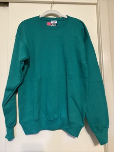 Vintage emerald Green Sweatshirt Sturdy Sweat by Lee Size Large 