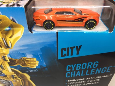 Mattel Hot Wheels City Cyborg Challenge Aim For Disks Track System