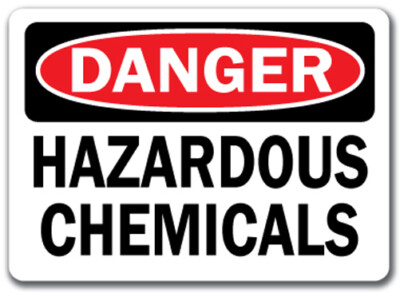 Danger Sign - Hazardous Chemicals - 10'' x 14'' OSHA Safety Sign