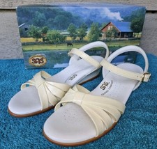 SAS Women's Tri-Pad Comfort Strippy P Beige Sandals Size 7N ~Made In USA