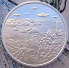 1 oz. 2023 UFO'S over the RIO Christ The Redeemer BU round .999 fine silver