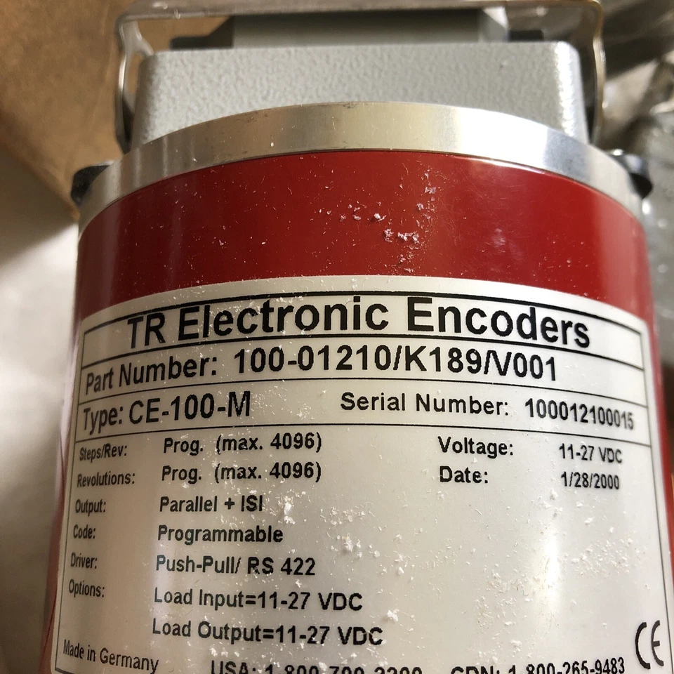 Nuevo CODIFICADOR TR ELECTRONIC CE-100-M,100-01210/K189/V001 TIPO PROGRAMABLE,BR Foto 2 de 4