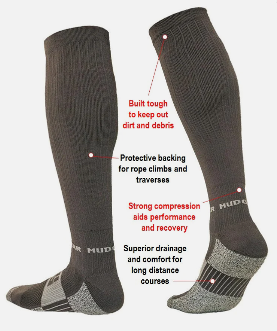 Tall Compression Mud Gear Compression Socks MudGear Merino Wool