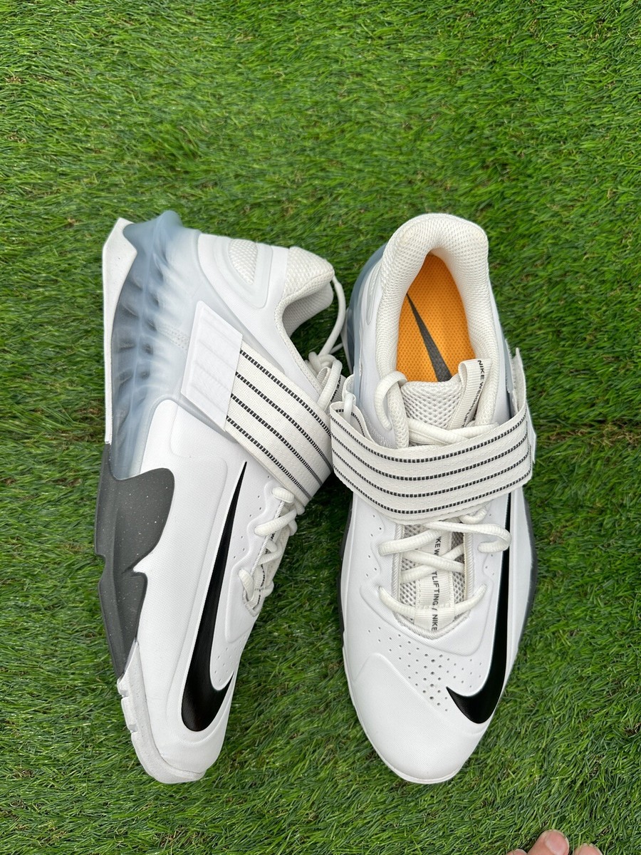 Nike Savaleos White Black Weightlifting Gym Men's Shoes Sz 10