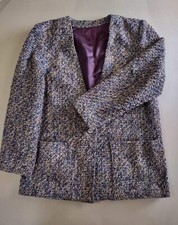 Vintage W.l. B.w. Women's Wool Mohair Knit Blend Jacket Sz 8 Made In Usa