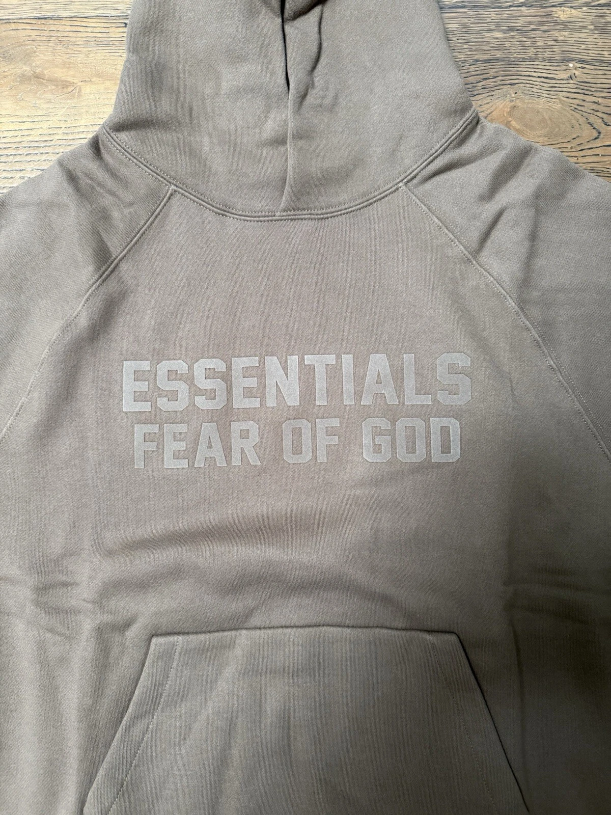 Felpa con cappuccio Essentials Fear of God pullover marrone taglia XS uomo oversize nuova con etichette