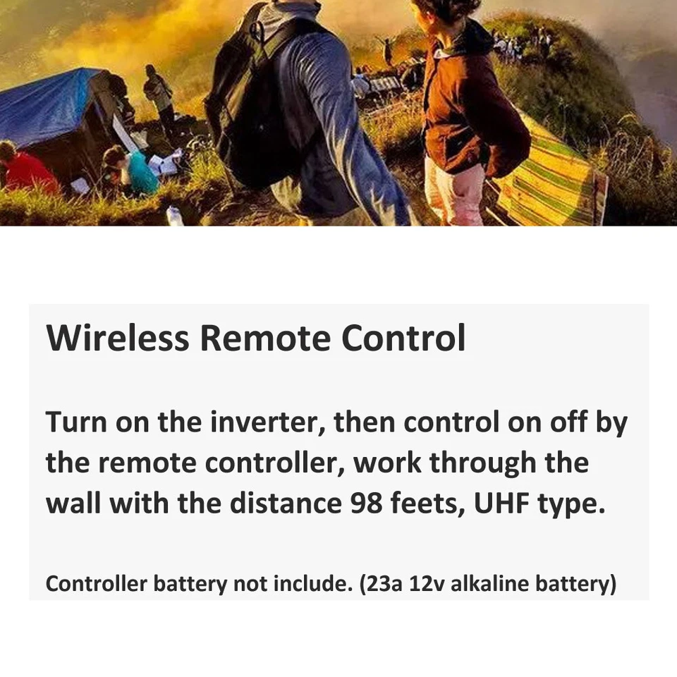 3000W Split Phase Pure Sine Wave Inverter 48V to 120V 240V Solar Home Remote Car - Image 2 of 4