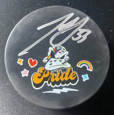 Jakob Silfverberg Anaheim Ducks Autographed Hockey Puck - Pride Night