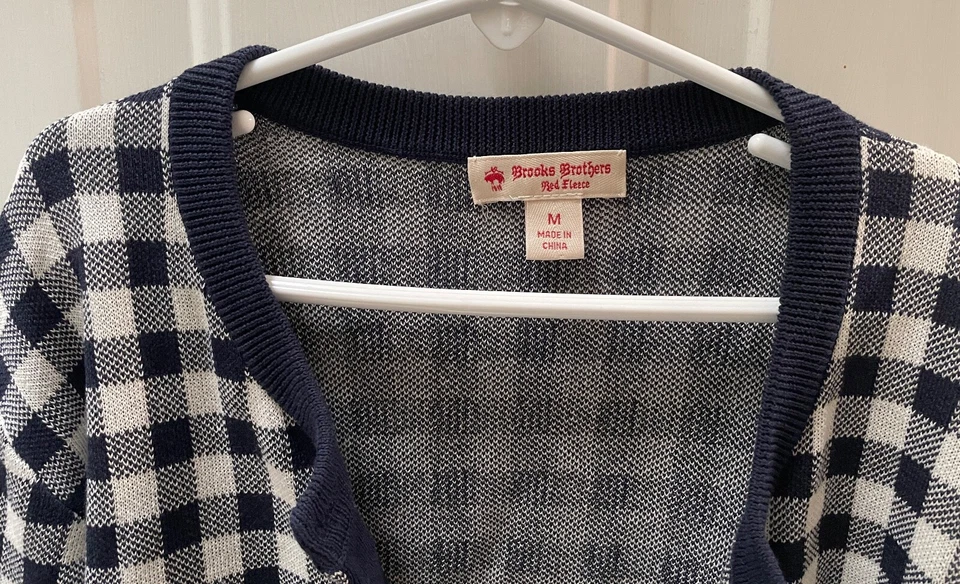 Suéter Brooks Brothers Rojo Vellón Azul Blanco Niñas Talla M Foto 4 de 4