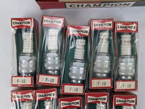 Champion F-10 Spark Plug 10x Pack - vintage usa box - Picture 4 of 5