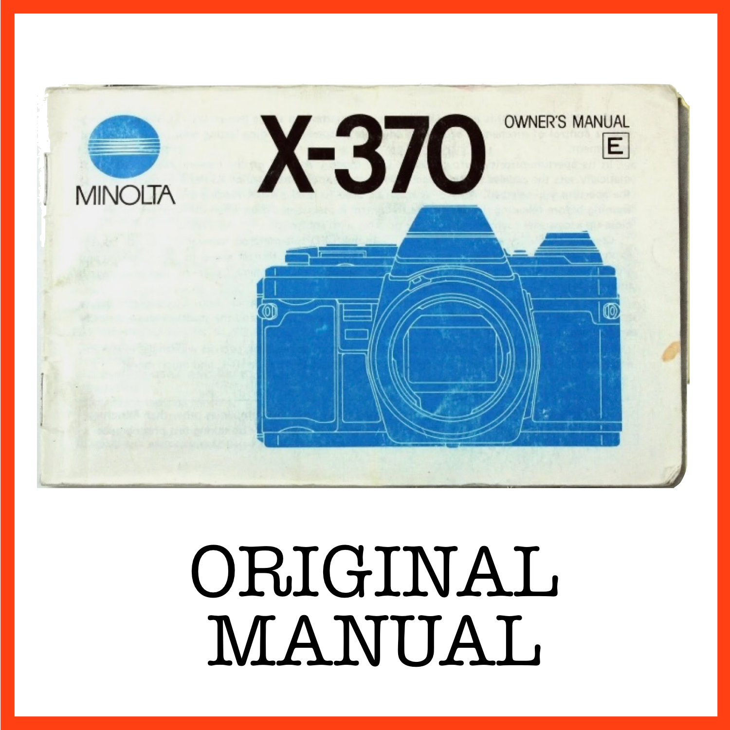 Minolta X370 35mm SLR Film Camera with 50mm 1.7 Lens, Camera Case and