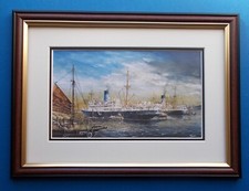 FRAMED SHIPPING PRINT OF GORGON IN SINGAPORE ROADS